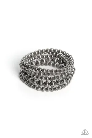 Paparazzi Sonoran Stripes - Silver Bracelet P9SE-SVXX-165XX