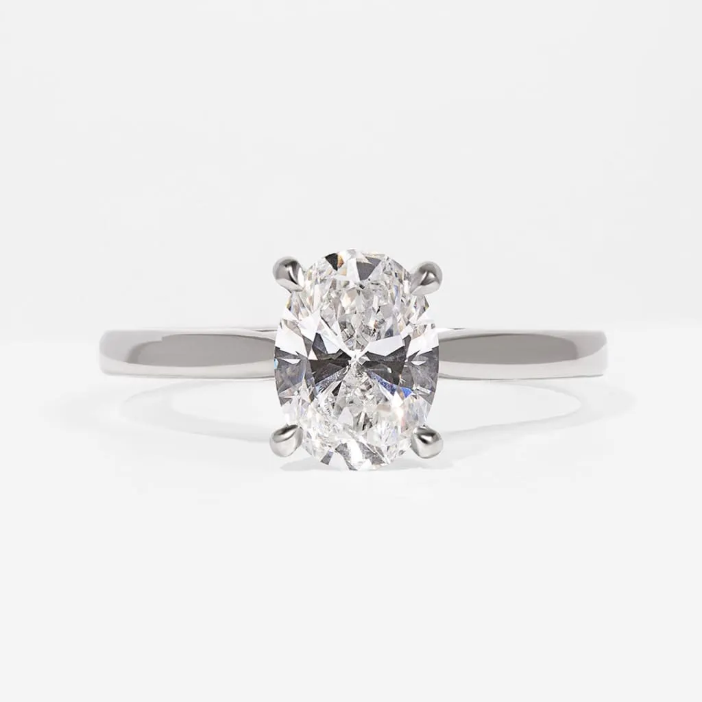 PARIS 1.50ct | Oval Solitaire Lab Diamond Set in Platinum
