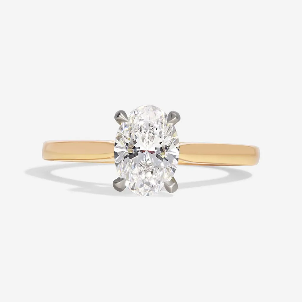 PARIS 1ct | Oval Solitaire Lab Diamond Set in 18ct Gold