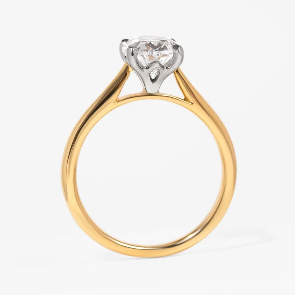 PARIS 1ct | Oval Solitaire Lab Diamond Set in 18ct Gold