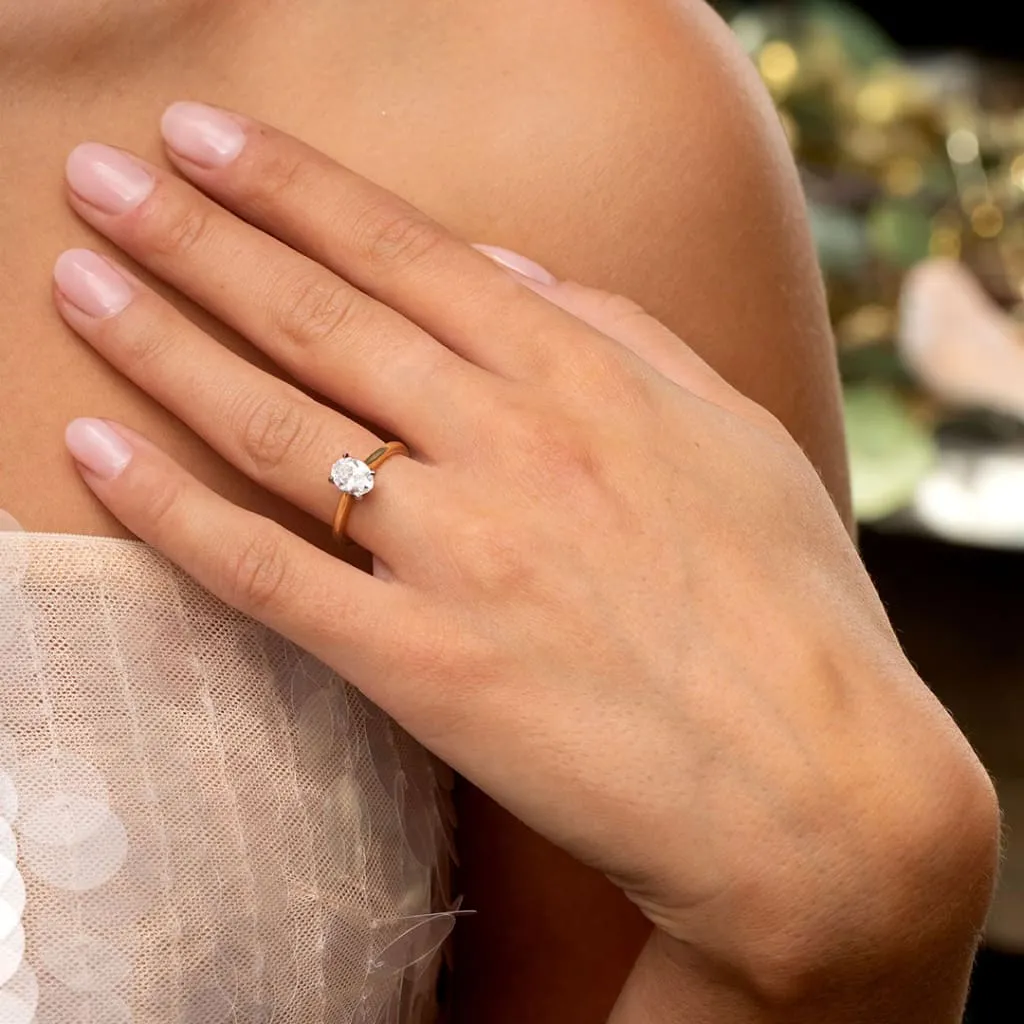 PARIS 1ct | Oval Solitaire Lab Diamond Set in 18ct Gold