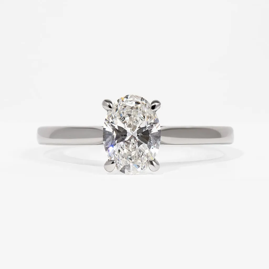 PARIS 1ct | Oval Solitaire Lab Diamond Set in Platinum