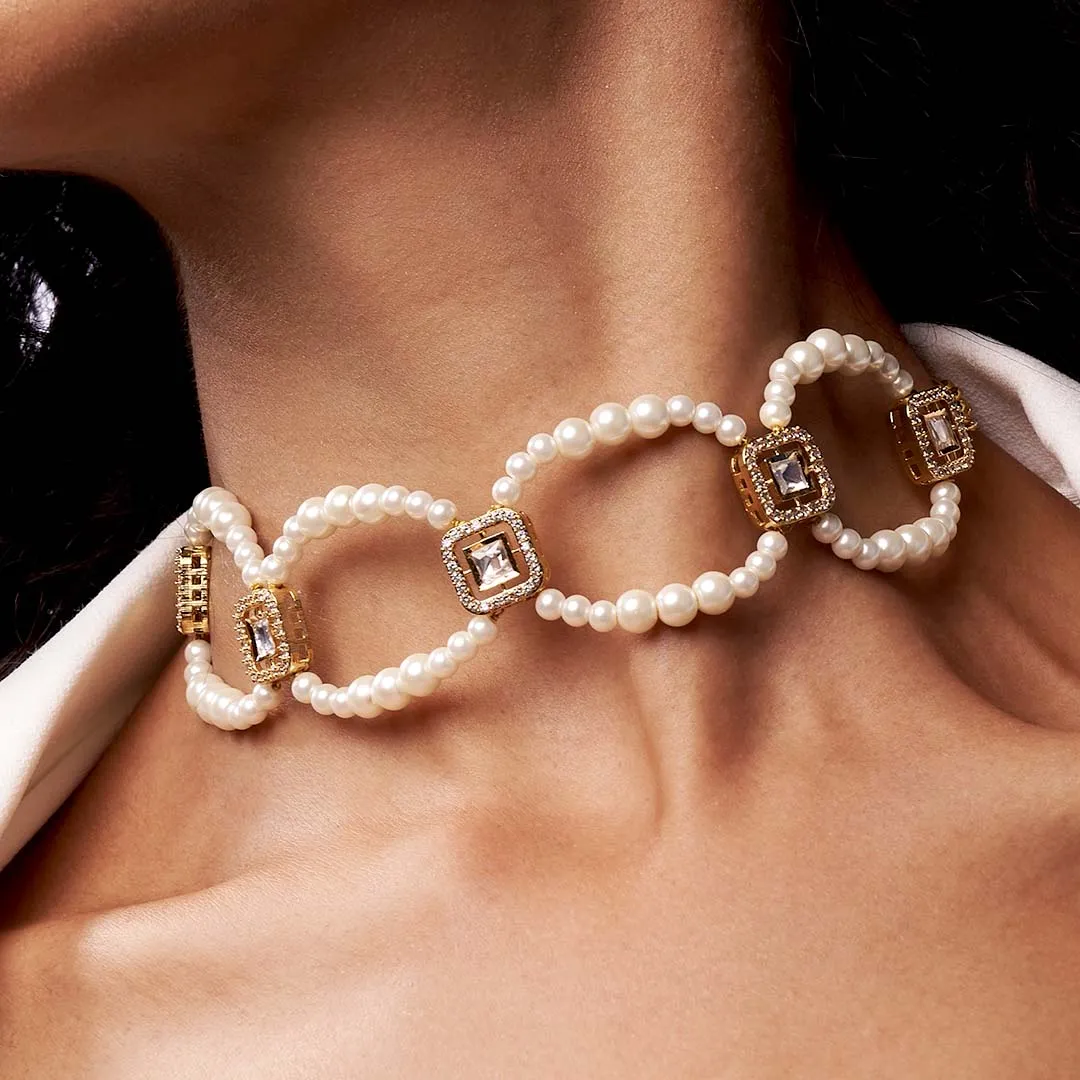 Pearl Choker Necklace - JUJBR23N33