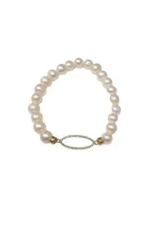 Pearl Gold Marquise Bracelet