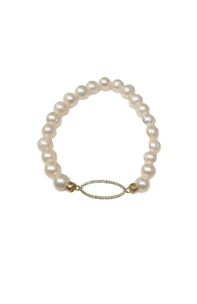 Pearl Gold Marquise Bracelet