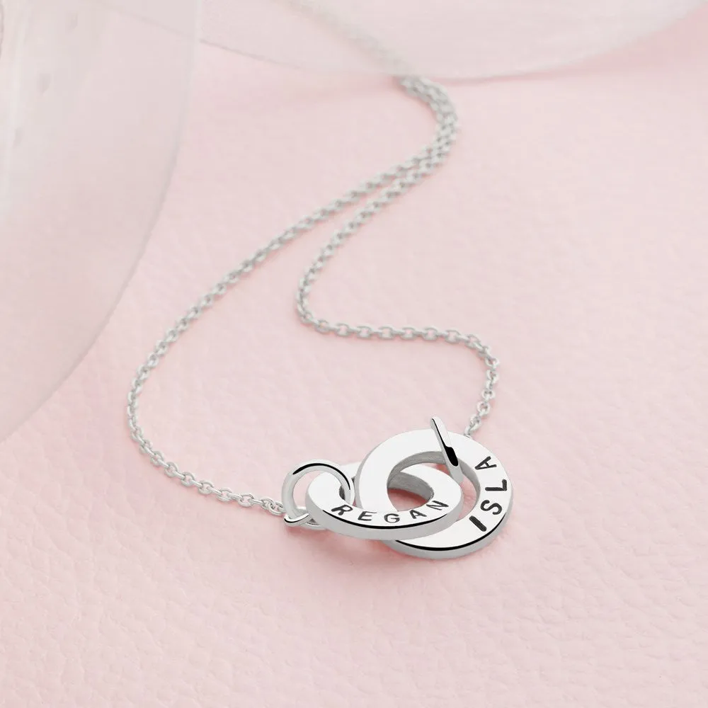Personalised Interlocking Rings Necklace (CHN8131)