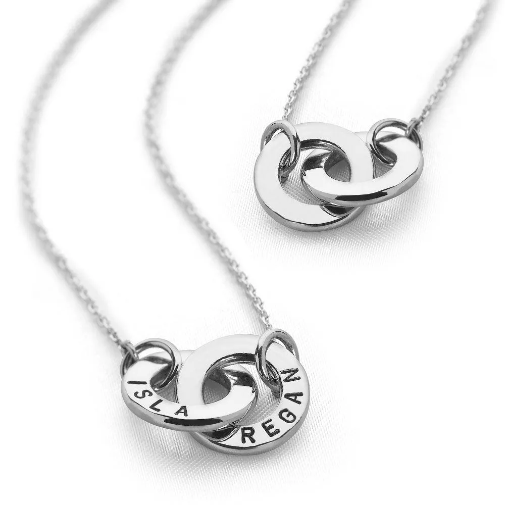 Personalised Interlocking Rings Necklace (CHN8131)