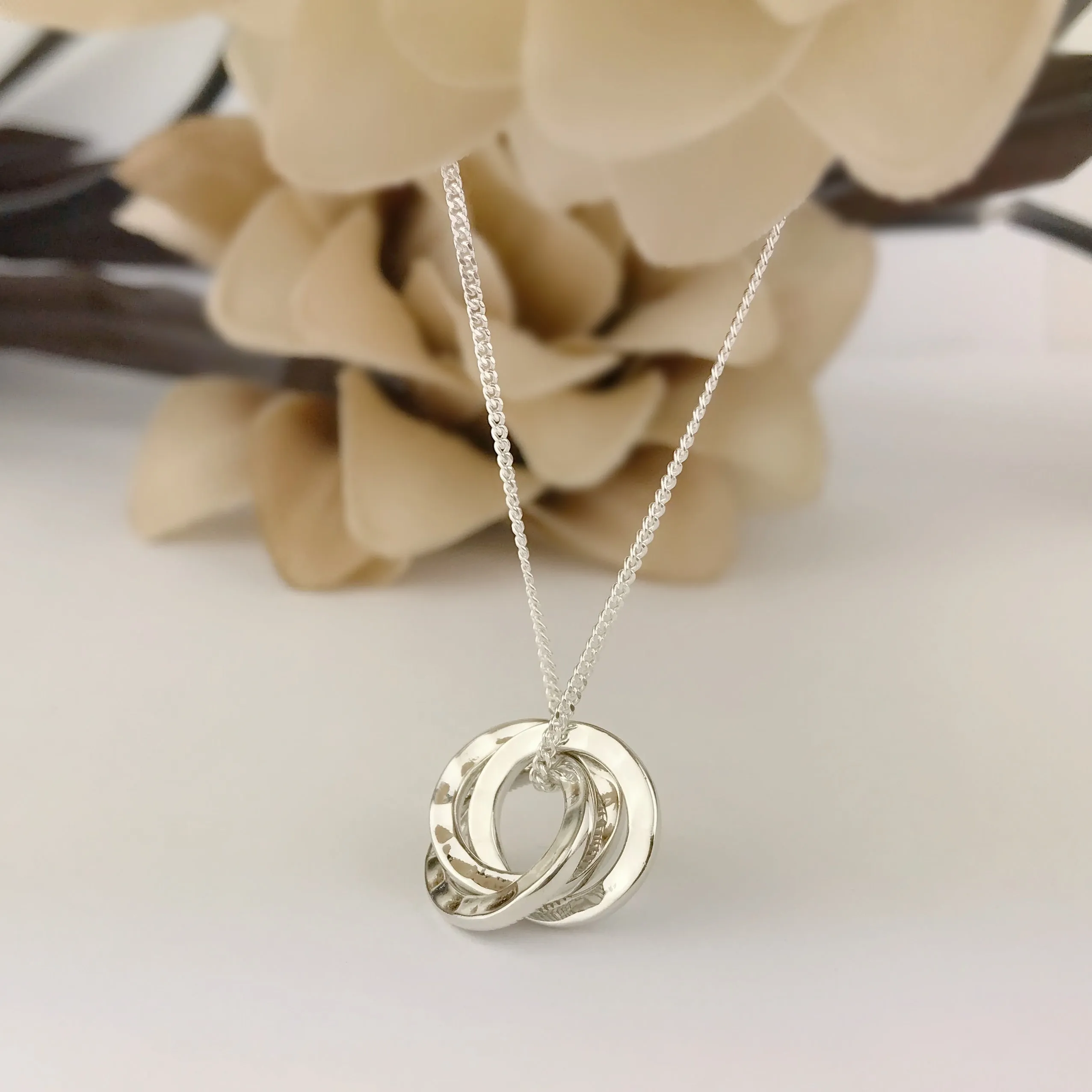 Personalised Mini Russian Rings Pendant - SP2509