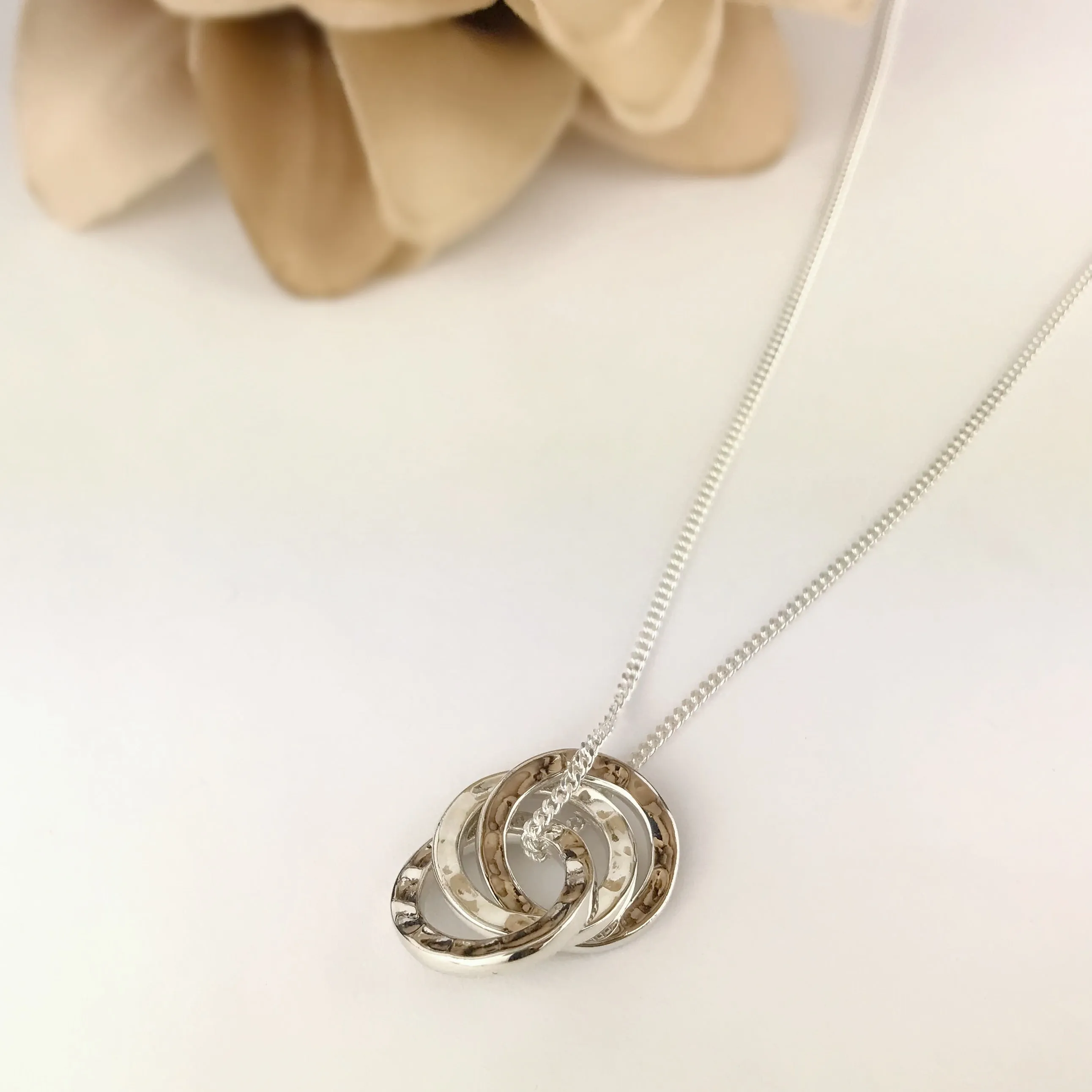Personalised Mini Russian Rings Pendant - SP2509