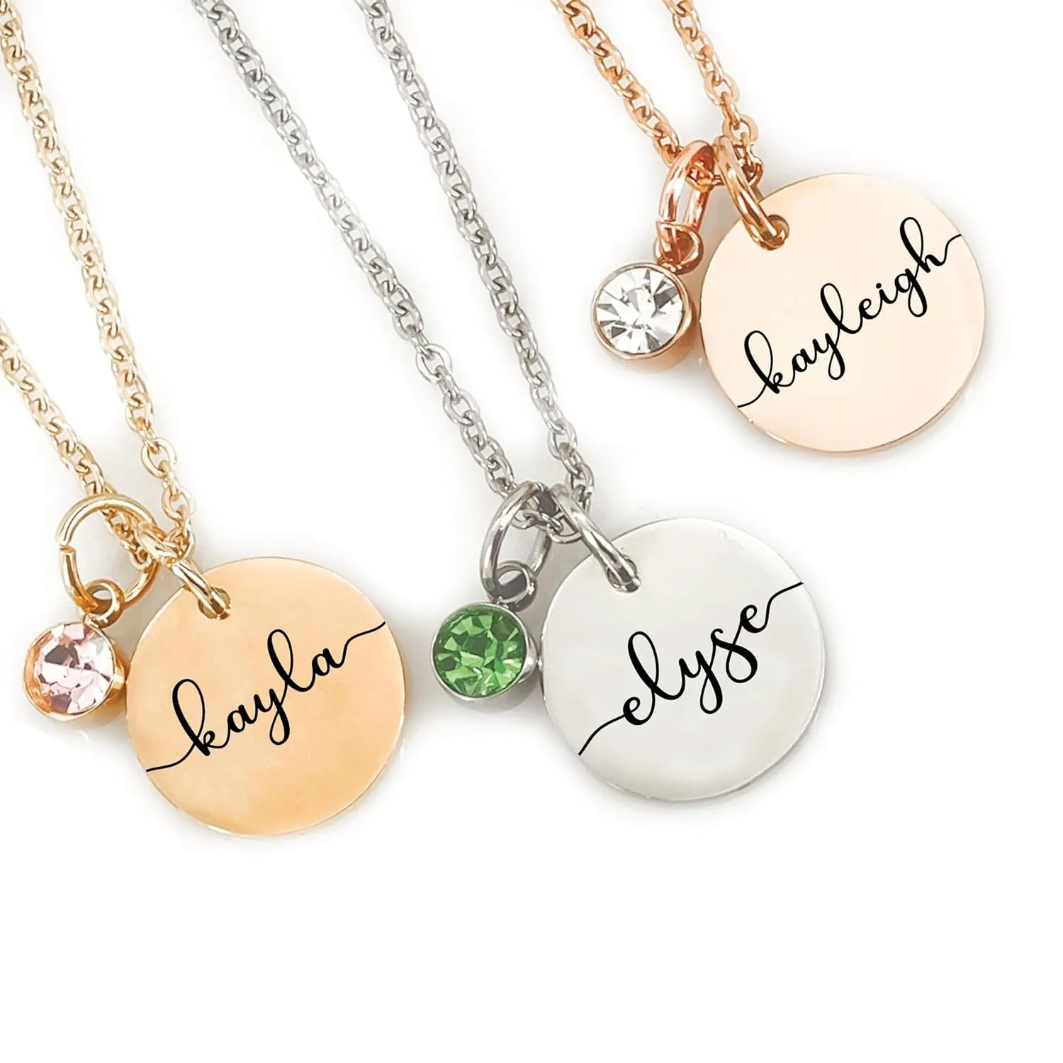 Personalized Birthstone Necklace | Custom Name Necklace | Girlfriend Gift | Friend Necklace for Women | Kinsley Birthstone Necklace Custom KINSLEY-BS-DISC