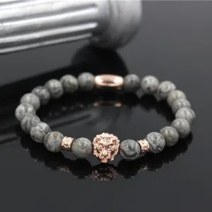 PINIYA New Fashion Vintage Rose Gold Color Lion Head & Tube Charm