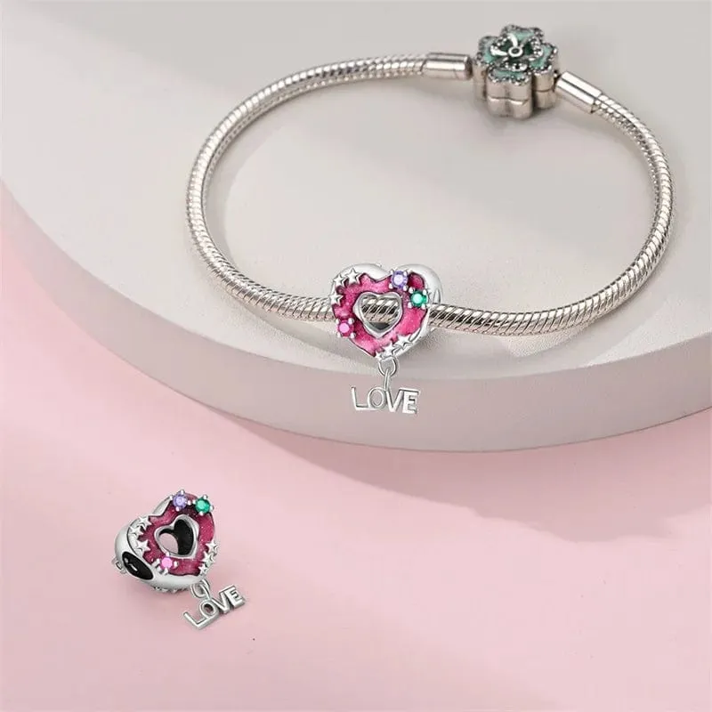 Pink Heart Donut Love Charm