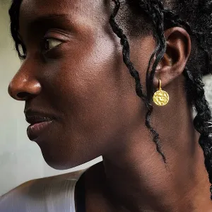 Pisces Zodiac Star Sign Gold Earrings