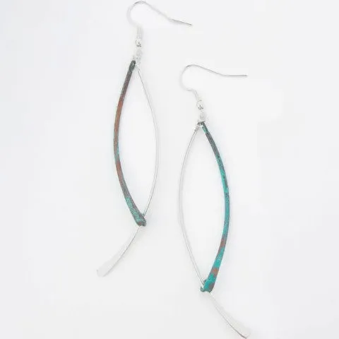 Pointed Oval Earrings