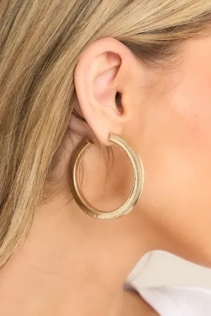 Powerful Allies Gold Hoop Earrings