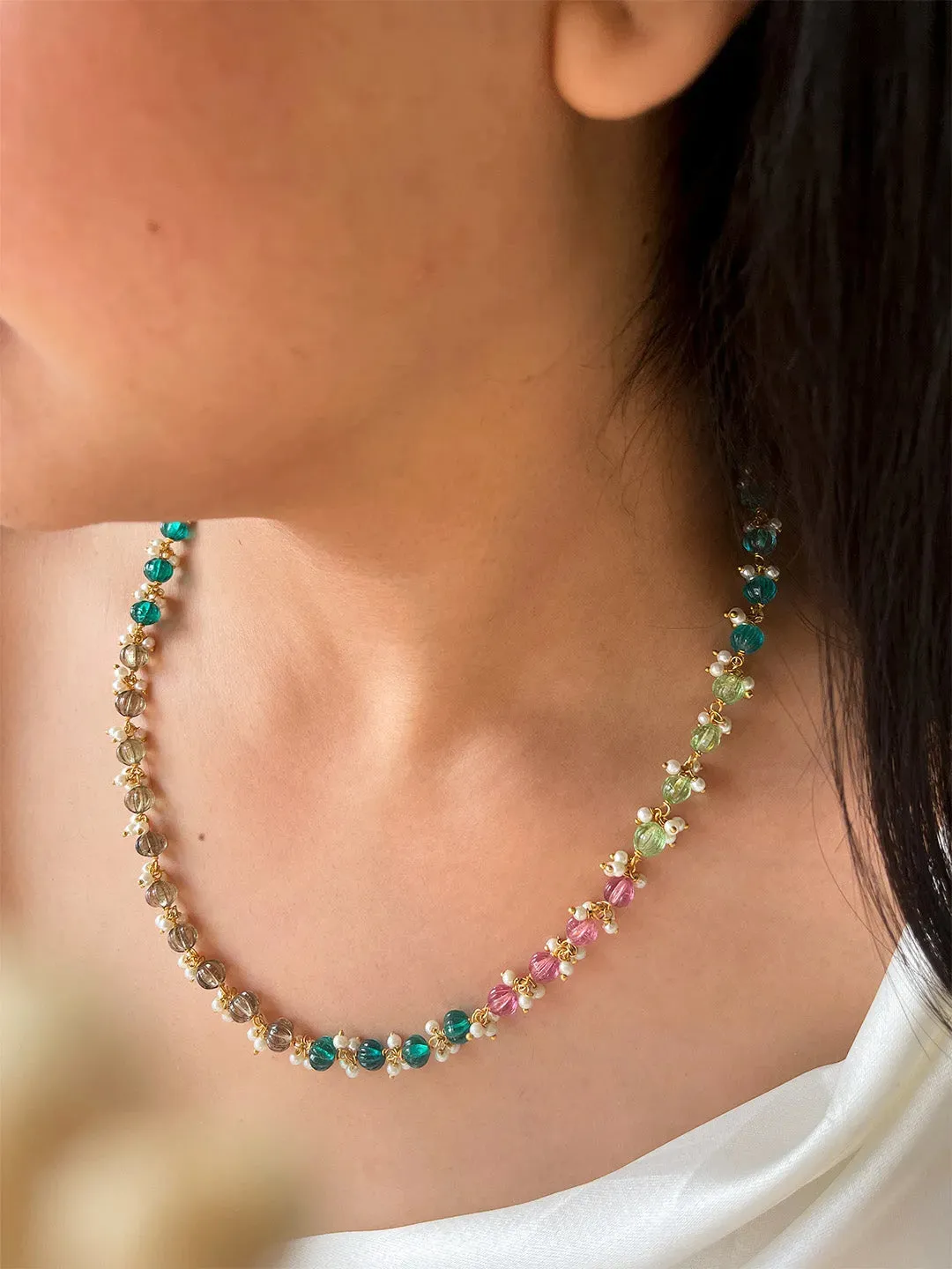 Pumpkin Shape Beads With Hand Crafted Guchi Puaai