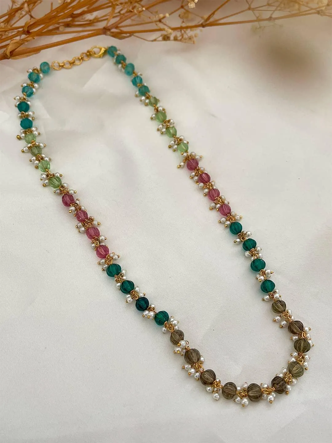 Pumpkin Shape Beads With Hand Crafted Guchi Puaai