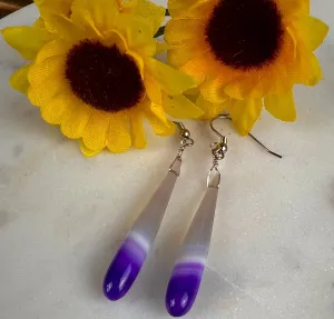 Purple Chalcedony Earrings