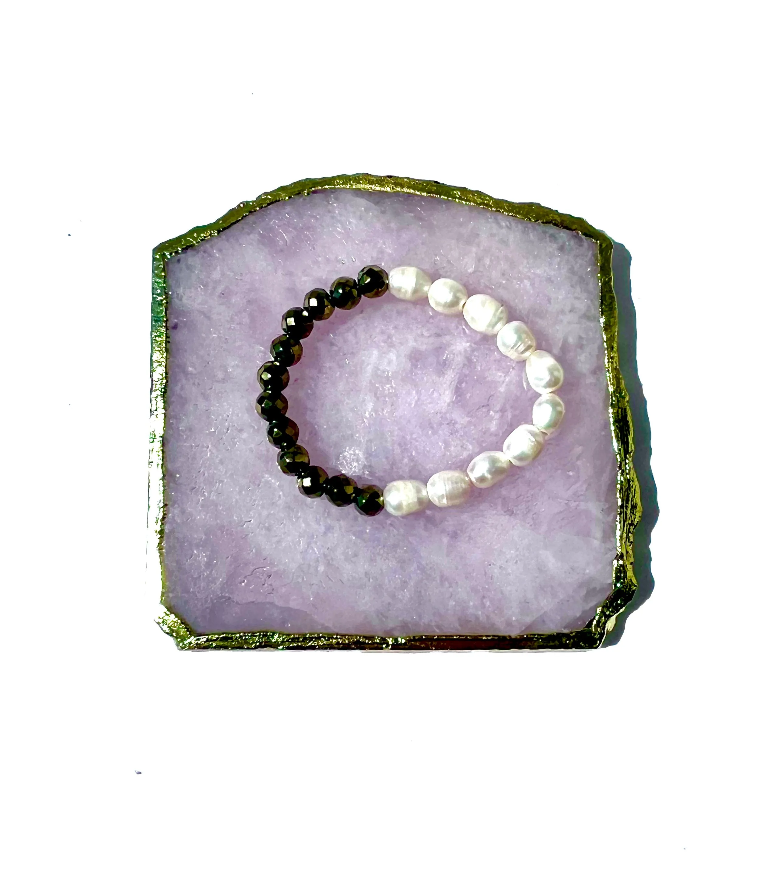 Pyrite Beaded Bracelets by April Martin
