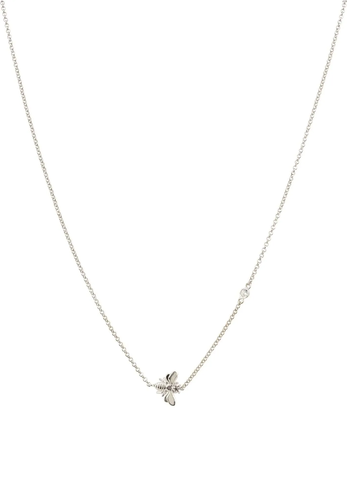 Queen Bee Necklace Silver