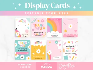Rainbow Display Card Templates