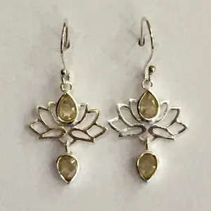 Rainbow Moonstone Lotus Earrings