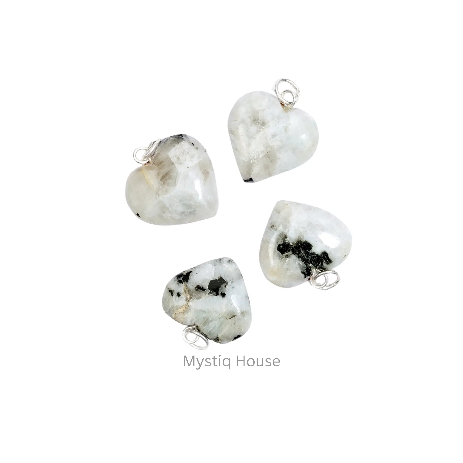 Rainbow Moonstone Mini Heart Pendant