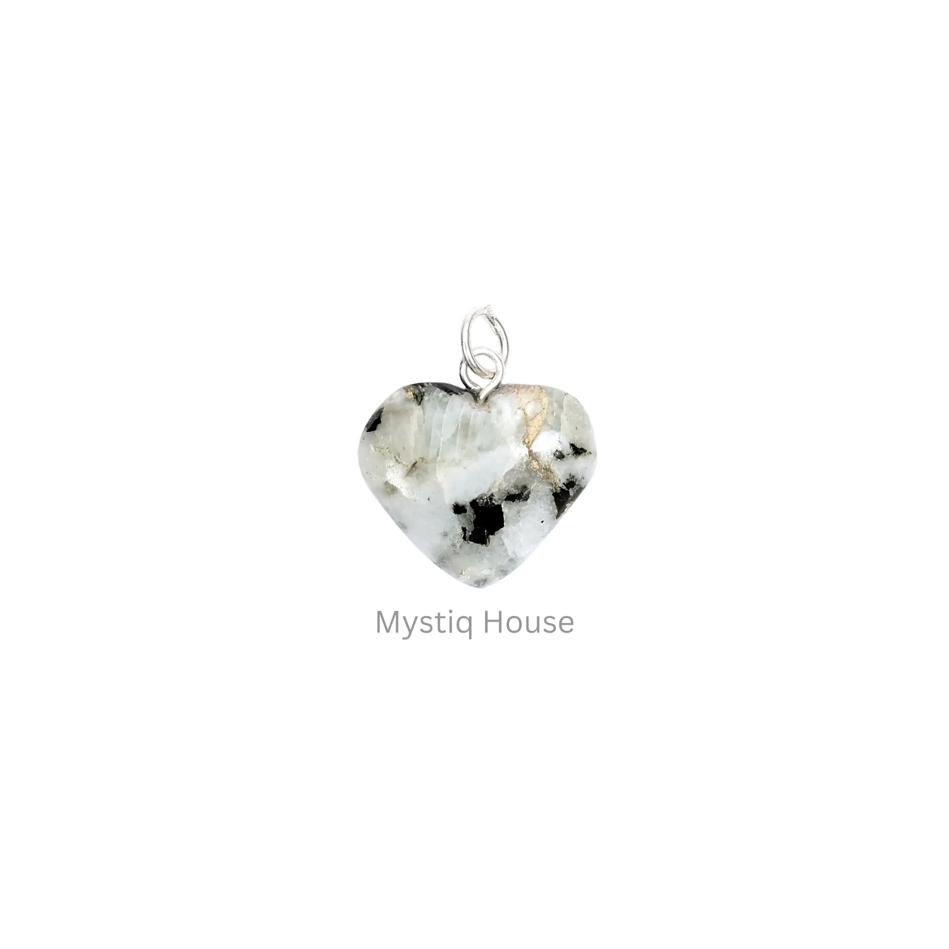 Rainbow Moonstone Mini Heart Pendant