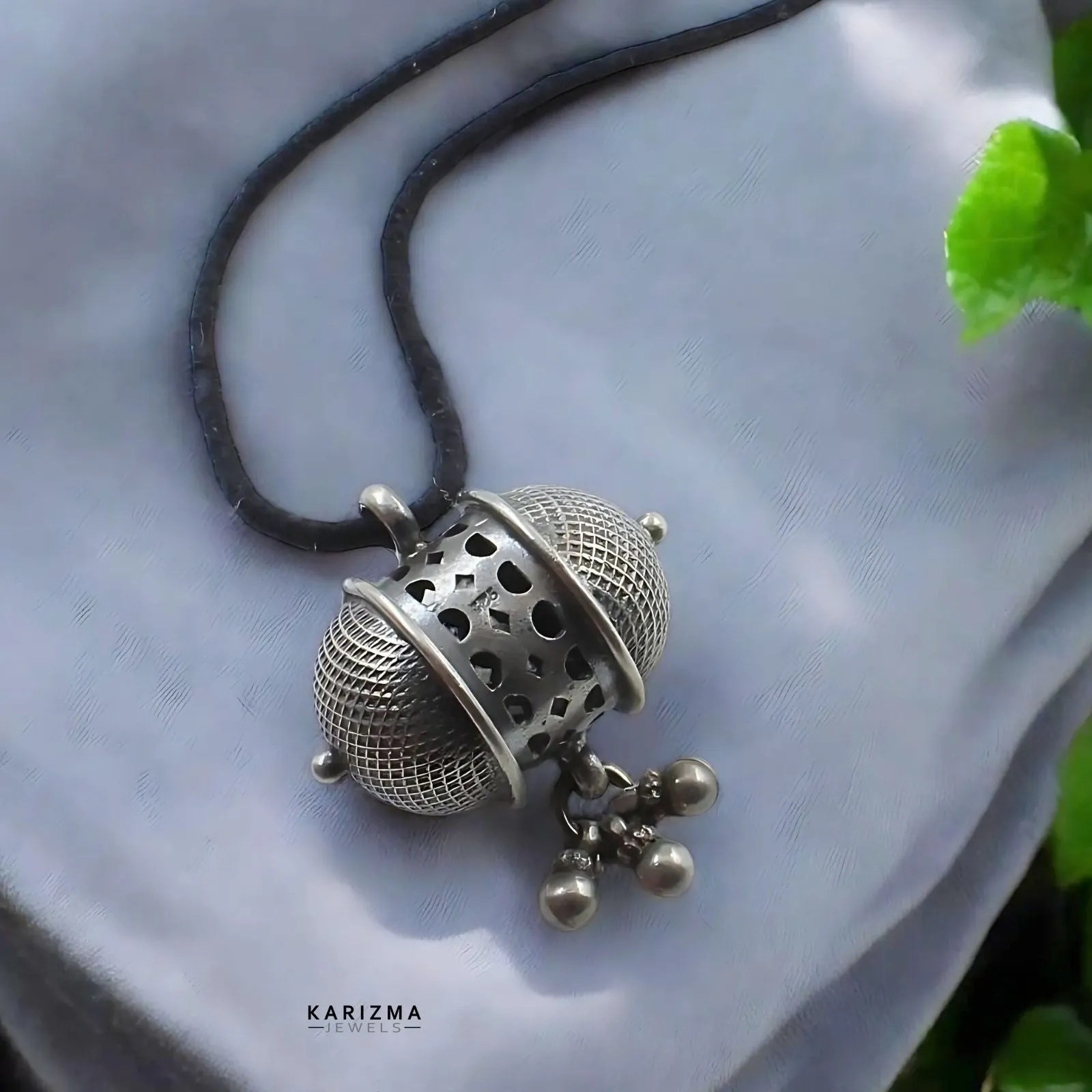 Rajasthani Style 925 Sterling Silver Oxidized Women Pendant