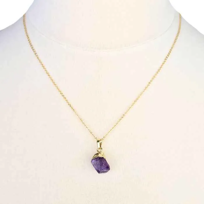 Raw Amethyst Necklace