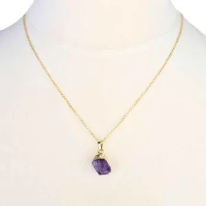 Raw Amethyst Necklace