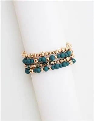 Ready For The Day Beaded Bracelet Set of 4