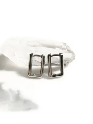 Rectangle Huggie Hoops