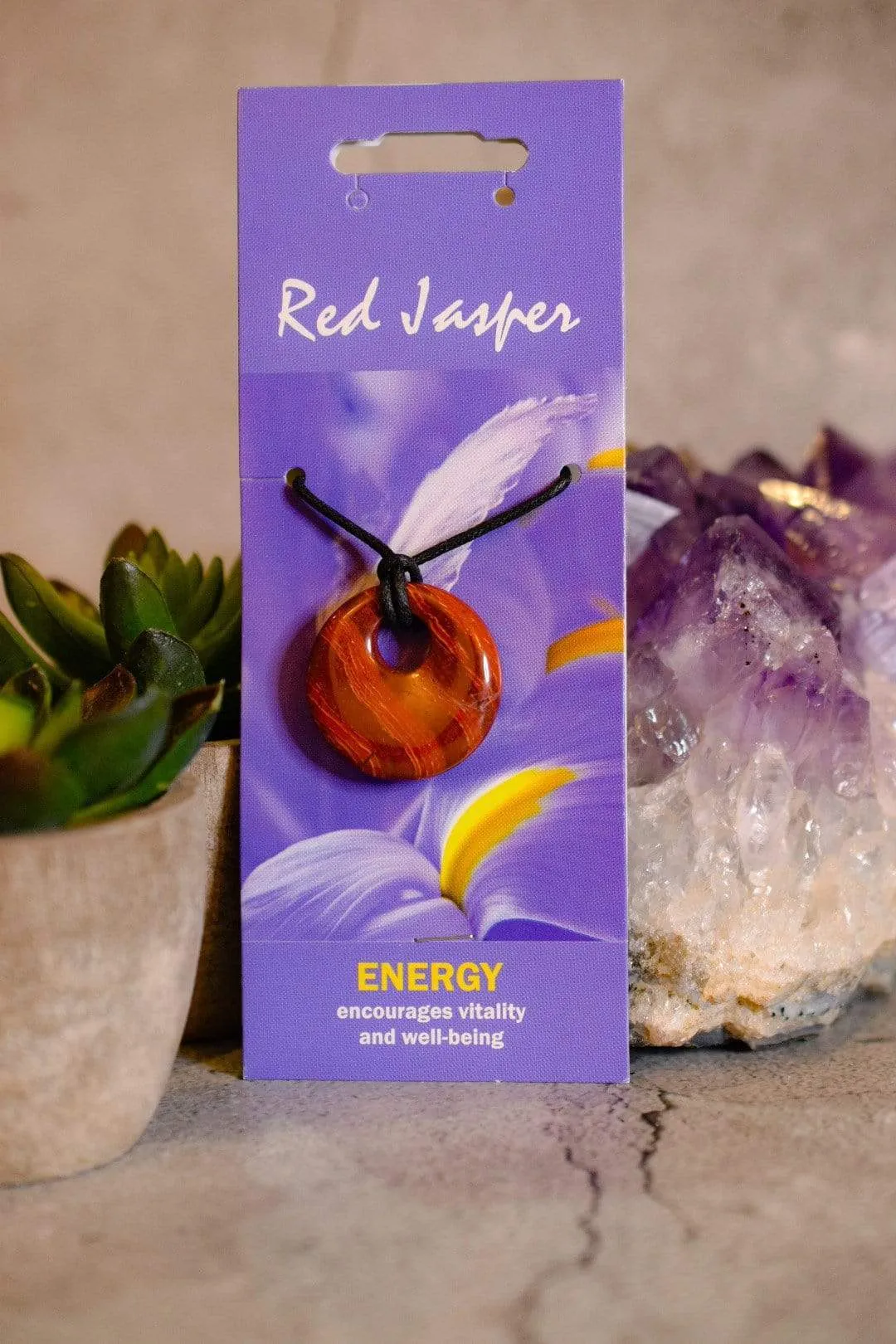 Red Jasper Gemstone Healing Pendant Agogo for Energy