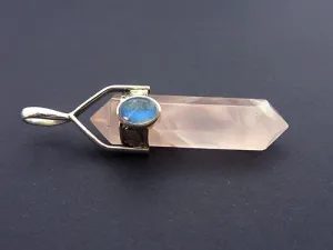 Rose Quartz Pendant with Moontone A