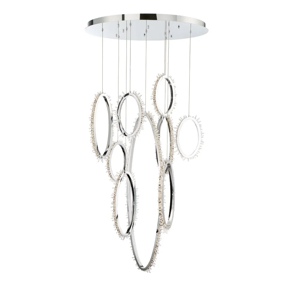Scoppia, 9 Lights LED Chndlr, Chr