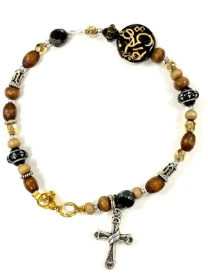 Scroll Centerpiece Beaded Bracelet