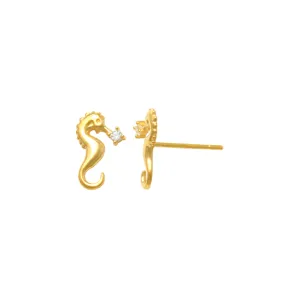 Seahorse Gold Earrings