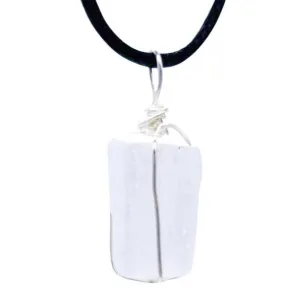 Selenite Wire Wrapped Pendant