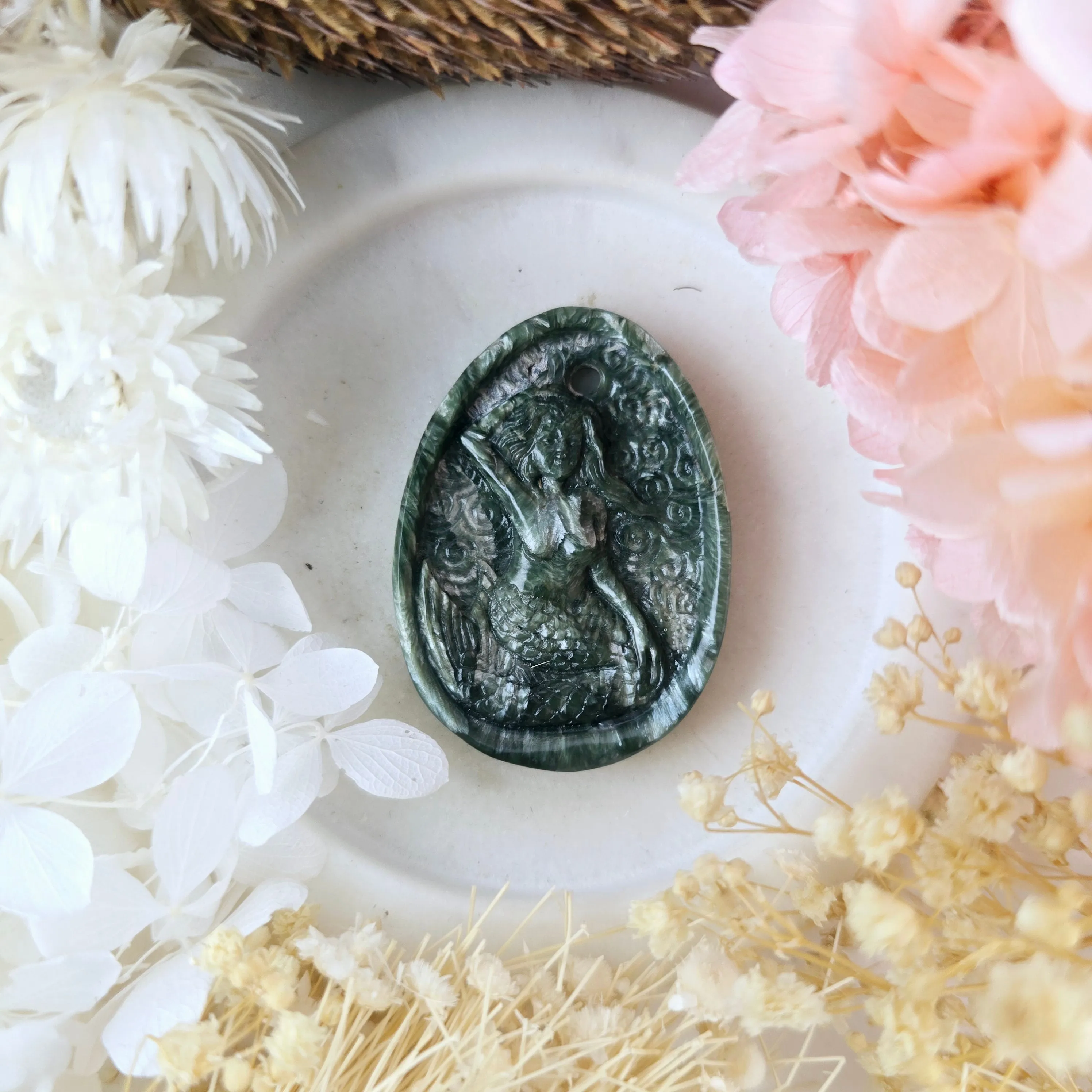 Seraphinite Mermaid Pendant