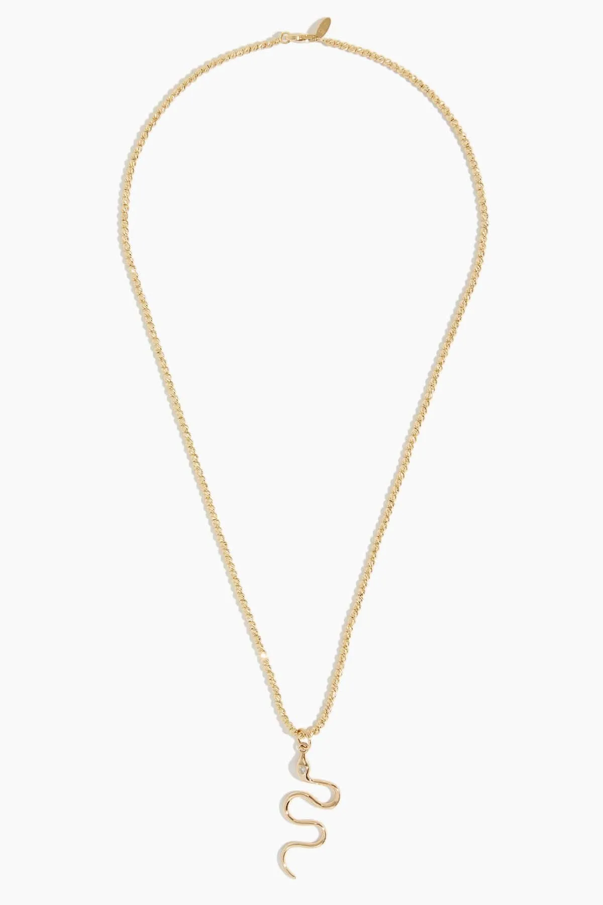 Serpent Pendant in 14k Yellow Gold