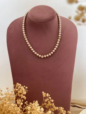 Shell Pearls With 3 Diamond Balls