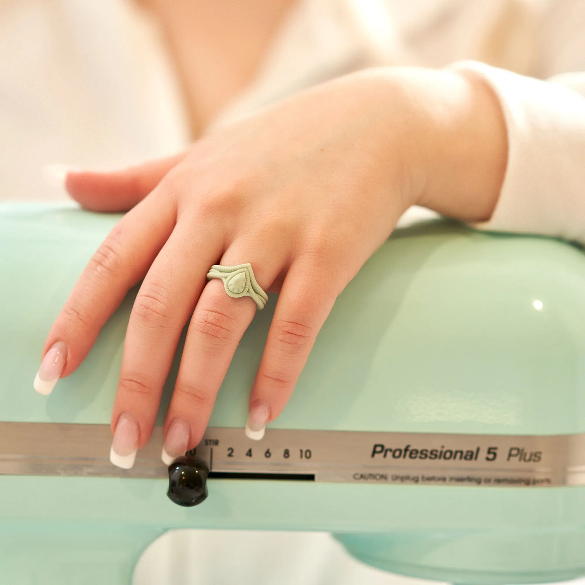 Silicone Pear Diamond Rings - 2 Pack, Stylish Design, Common Colors, U.S. Patent