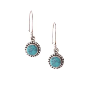 Silver And Green Chrysoberyl Stud Earrings