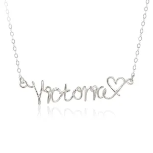 Silver Necklace for Women, Handmade Style Silver Wire Necklace for Women