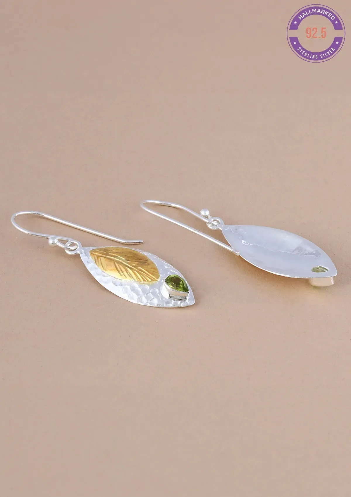 Silver Peridot Earring