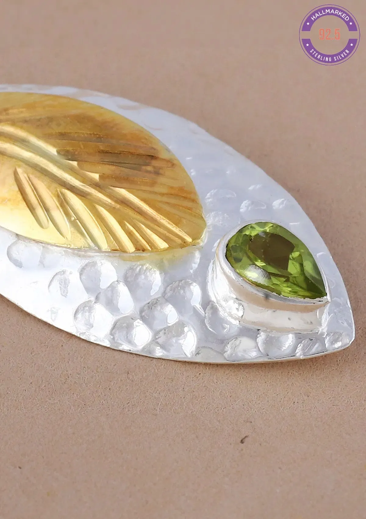 Silver Peridot Earring