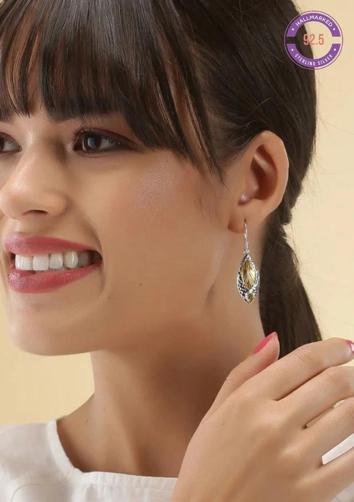 Silver Peridot Earring