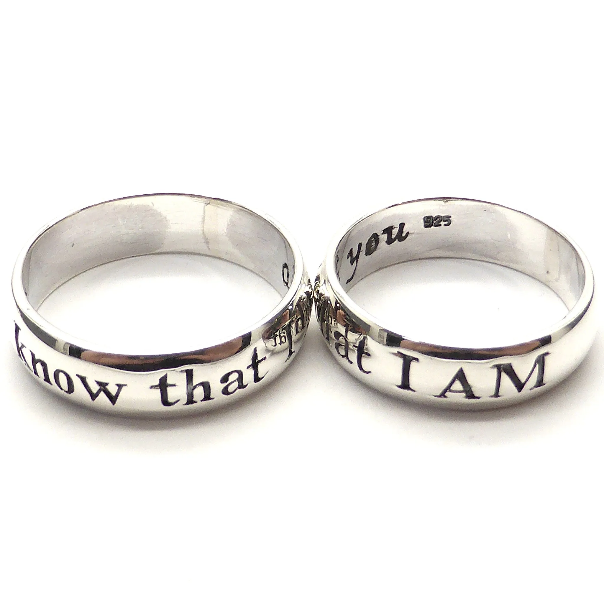 Silver Ring, engraved, Know that I AM always with you