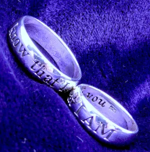 Silver Ring, engraved, Know that I AM always with you